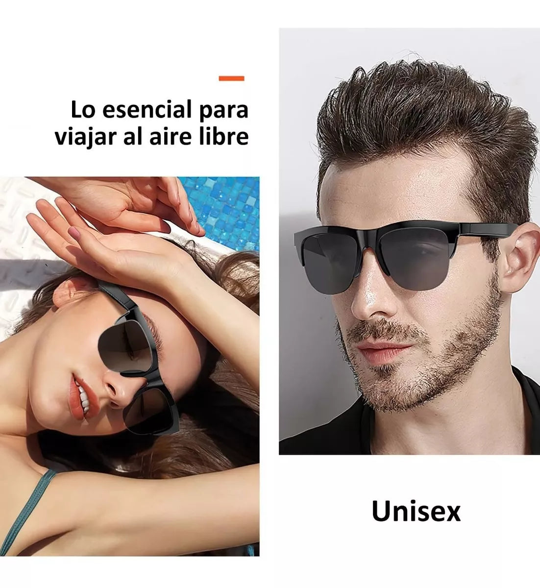 Lentes De Sol Gafa Bluetooth Con Micrófono Audio Inalámbrico - Metacompras