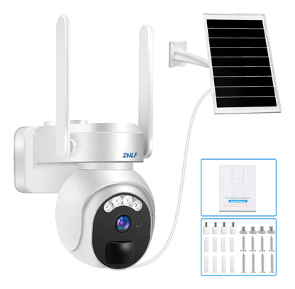 Cámara de Seguridad Solar Exteriores 4G con Sim, Color Blanco