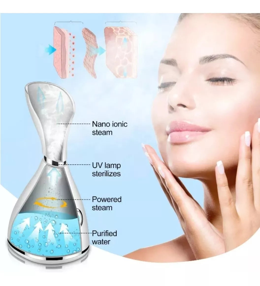 Vaporizador Facial Nano Iónes Limpiador Poros Purifica Piel - Metacompras