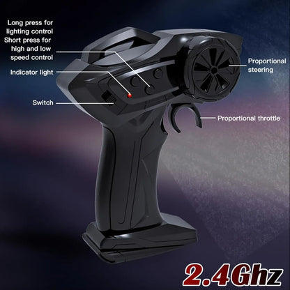 Mini Auto RC Drift 1:64 4WD con Luz LED - Diversión Compacta y Ágil