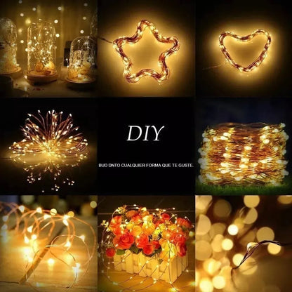 Led Solar Cadena Luces Navidad Decoración Exterior 20m 200led - Metacompras