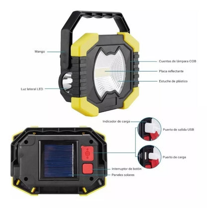 Lámpara De Camping Led Portátil Solar Lámpara Recargable - Metacompras