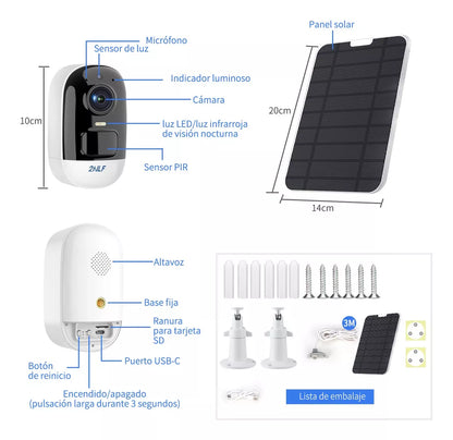 Cámara De Seguridad Con Baterias Ultra Hd 2.5k - Metacompras