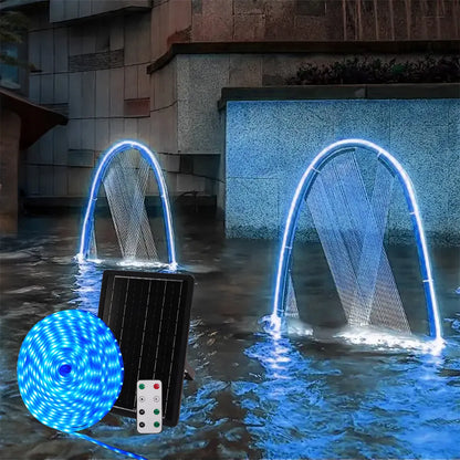 Tiras LED Solares 100W 10m RGB Impermeables y Recortables para Exterior