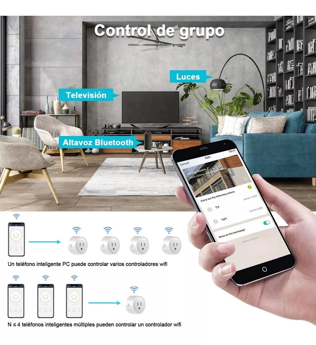 Pack de 4 Enchufes Inteligente Wifi Smart Plug Para Alexa Google Home –  Metacompras