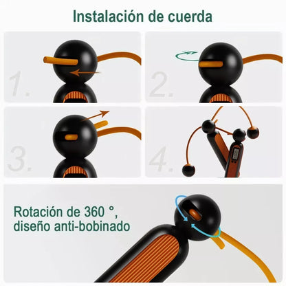 Cuerda Para Saltar Con Contador Y Cálculo Ajustable 2 En 1 - Metacompras