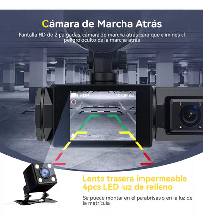 Cámara para Automóvil 1080p FHD con Detección de Movimiento y Grabación en Bucles