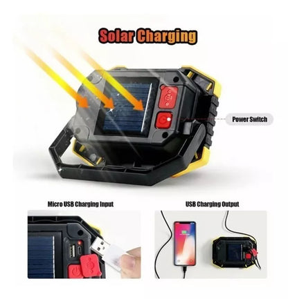 Lámpara De Camping Led Portátil Solar Lámpara Recargable - Metacompras