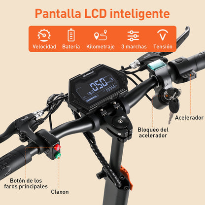 Scooter Eléctrico H3 1000W para Adultos - Alta Velocidad y Comodidad