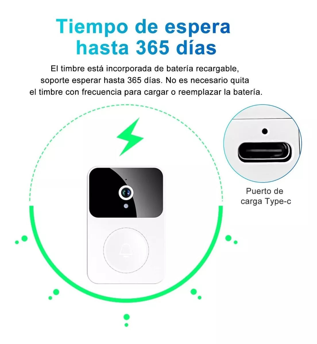 Smart Home Wifi Video Doorbell Con Detector De Movimiento M6 - Metacompras