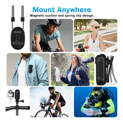 Cámara de Acción 4K Body Cam con Clip de Resorte para Aventuras