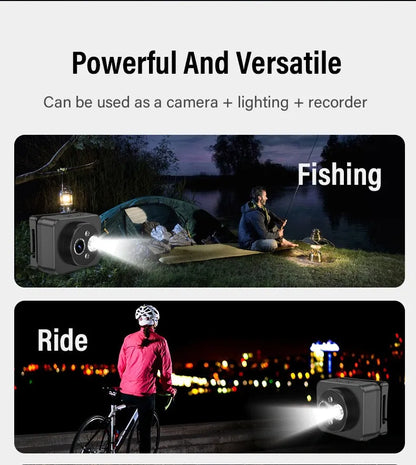 Cámara de Acción HD 1080p con Lámpara LED - Grabación Versátil