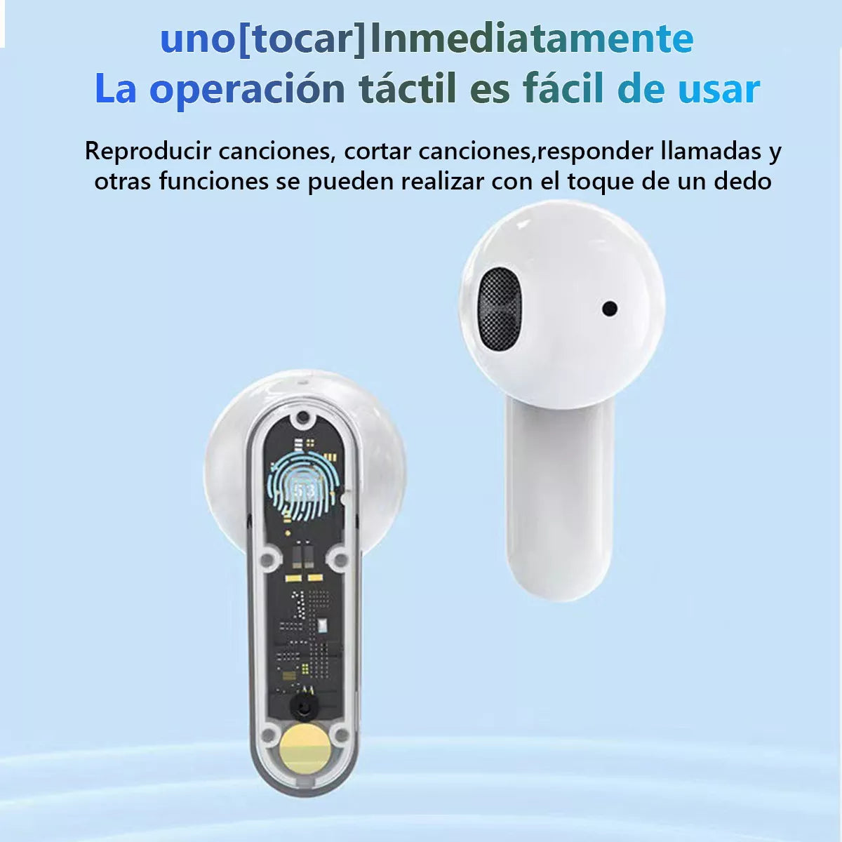 Audífonos Inalámbricos Bluetooth 5.3 Transparente Gamer Hifi