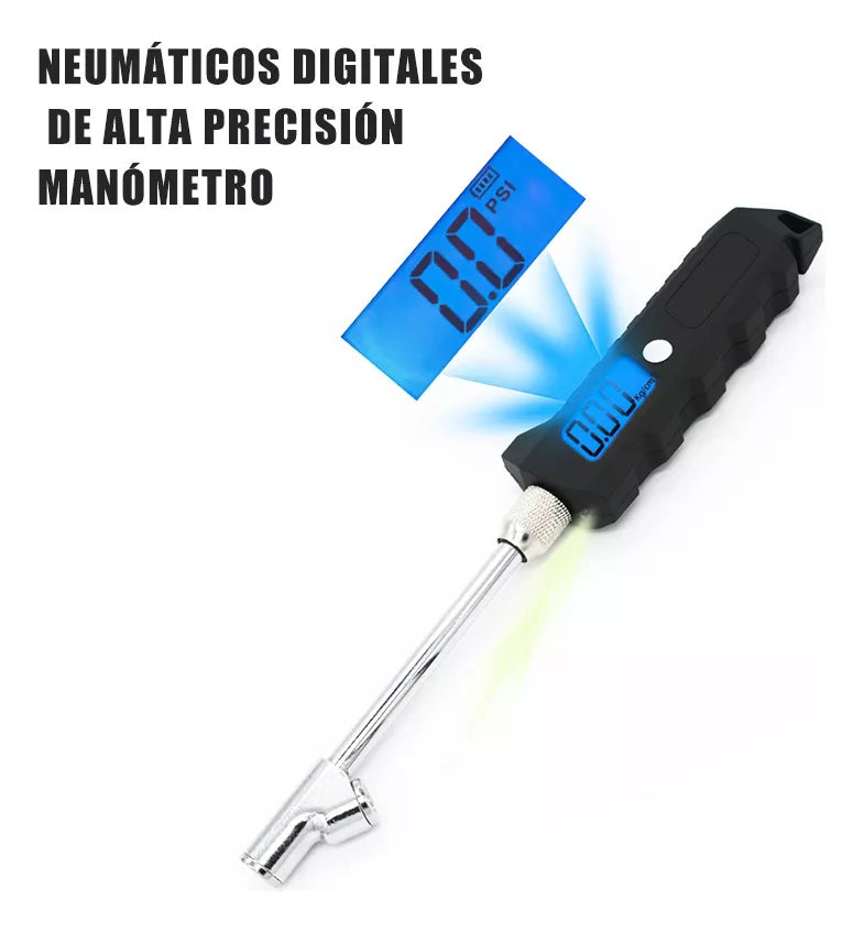 Digital Dual Head Tire Pressure Gauge - Accurate Measurement 230psi