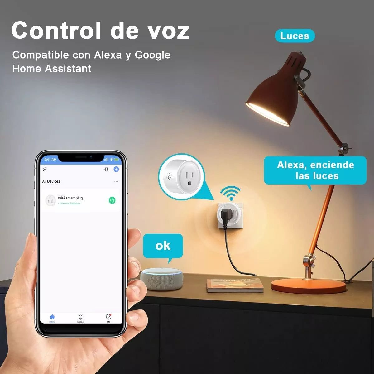 Pack de 4 Enchufes Inteligente Wifi Smart Plug Para Alexa Google Home