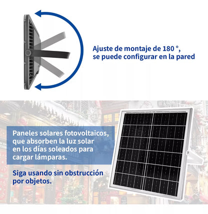 Reflector Solar Led Exterior 200w Con Control Remoto R42w200 - Metacompras