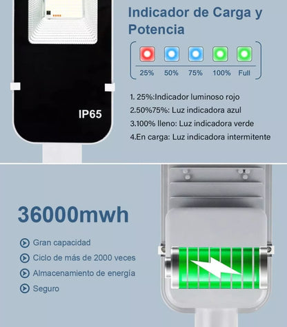 Lámpara Led Solar Luminaria Suburbana Alumbrado Publico 200w - Metacompras