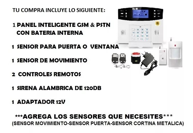 Alarma Casa-negocio Inalambrica Chip Gsm-linea Fija - Metacompras