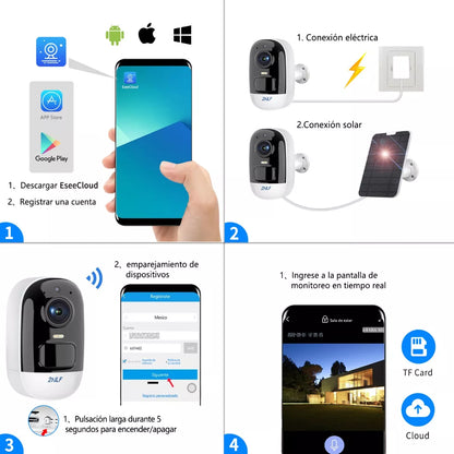 Cámara De Seguridad Con Baterias Ultra Hd 2.5k - Metacompras