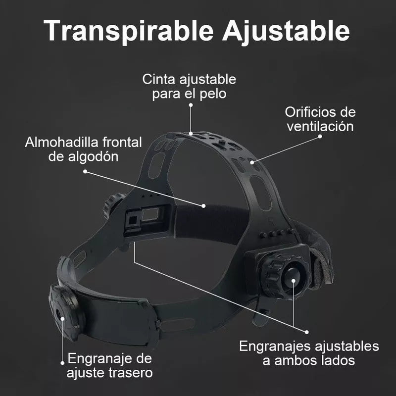 Careta De Soldar Electrónica De Industrial Soldadura,con Luz - Metacompras