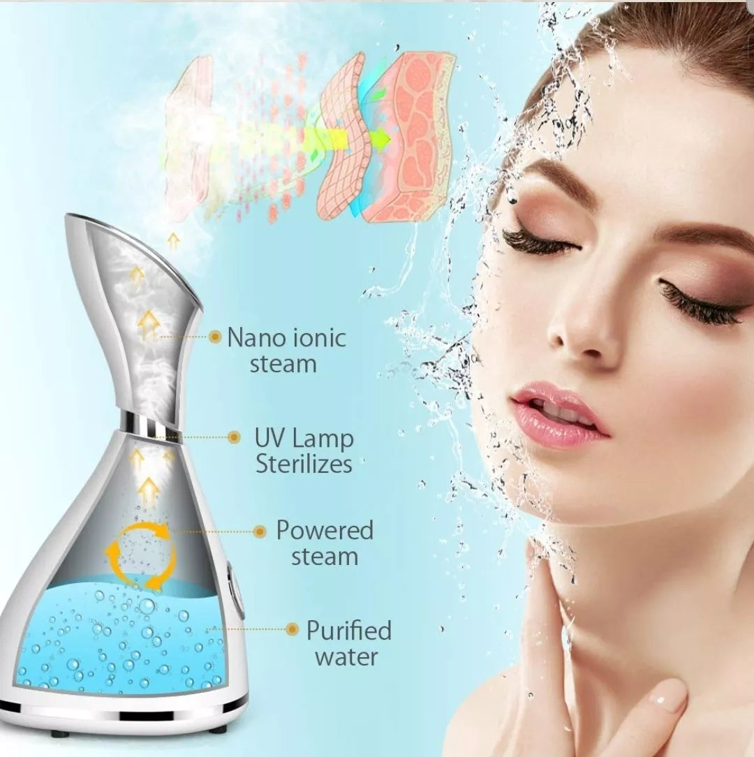 Vaporizador Facial Nano Iónes Limpiador Poros Purifica Piel