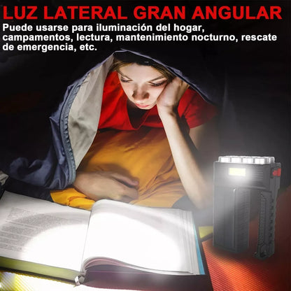 Lampara Táctica 15000 Lm 8led Recargable Solar Usb - Metacompras