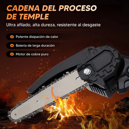 Motosierra Inalámbrica Portátil 700W con Luz LED y Batería de Larga Duración - Metacompras