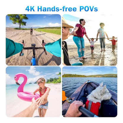 Cámara de Acción 4K Body Cam con Clip de Resorte para Aventuras