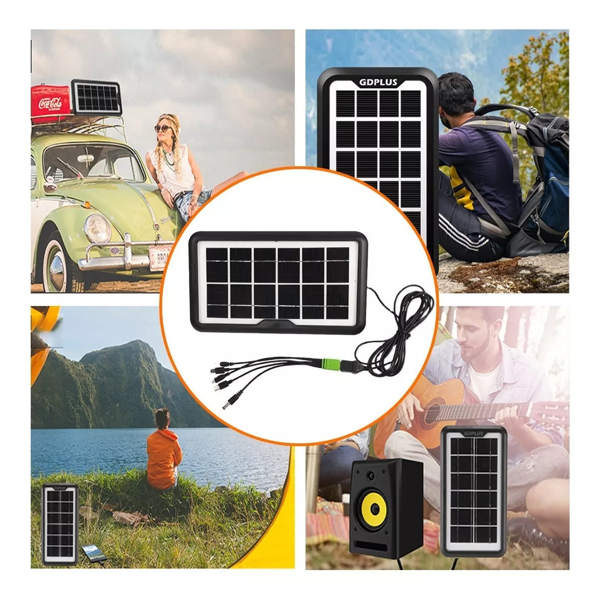 Panel Solar Cargador Portatil 3w Celular Usb - Metacompras