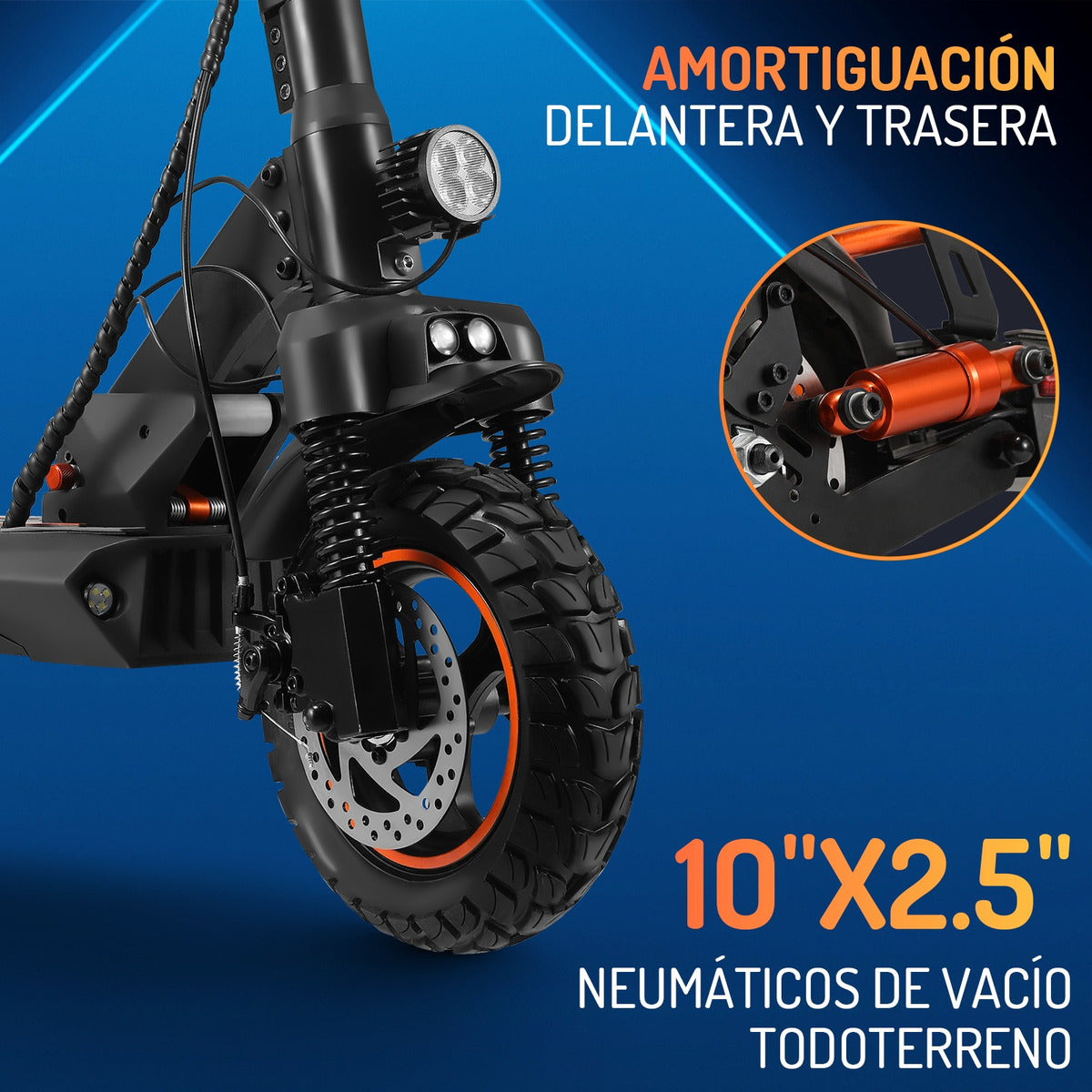 Scooter Eléctrico Plegable M4 600W con Autonomía de 30 km y Velocidad de 45 km/h - Metacompras