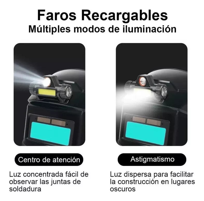 Careta De Soldar Electrónica De Industrial Soldadura,con Luz - Metacompras