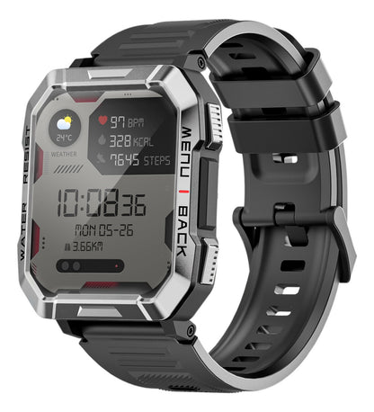 Reloj Inteligente Smartwatch Militar W60 con Linterna LED y Monitor de Salud IP68