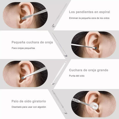 Limpiador De Oidos Cámara Otoscopio Endoscopio Wifi Blanco - Metacompras
