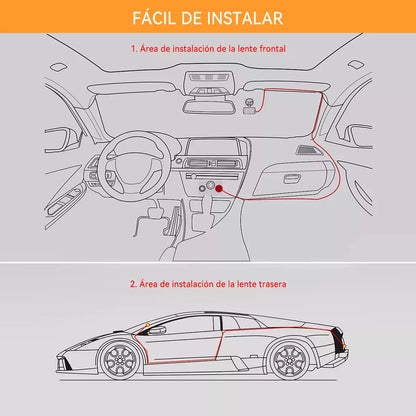 Cámara Dash Cam 4 Lentes 4K con WiFi y 64GB - Visión Nocturna y Monitoreo de Parqueo