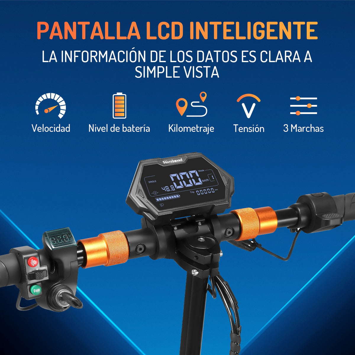 Scooter Eléctrico Plegable M4 600W con Autonomía de 30 km y Velocidad de 45 km/h - Metacompras