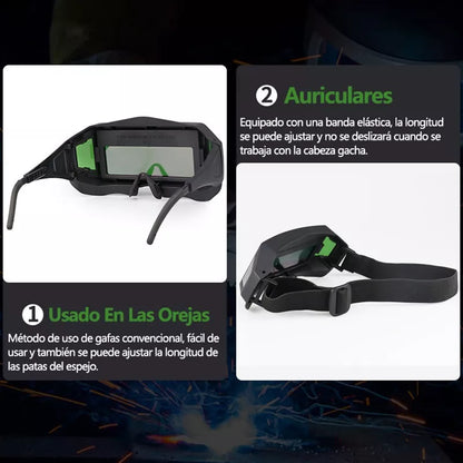 Careta Electronica Soldar Ventana Lateral Automática Lentes - Metacompras