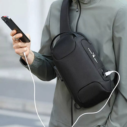 Bolso Bandoler De Pech Para Hom Con Puert De Carga Usb - Metacompras