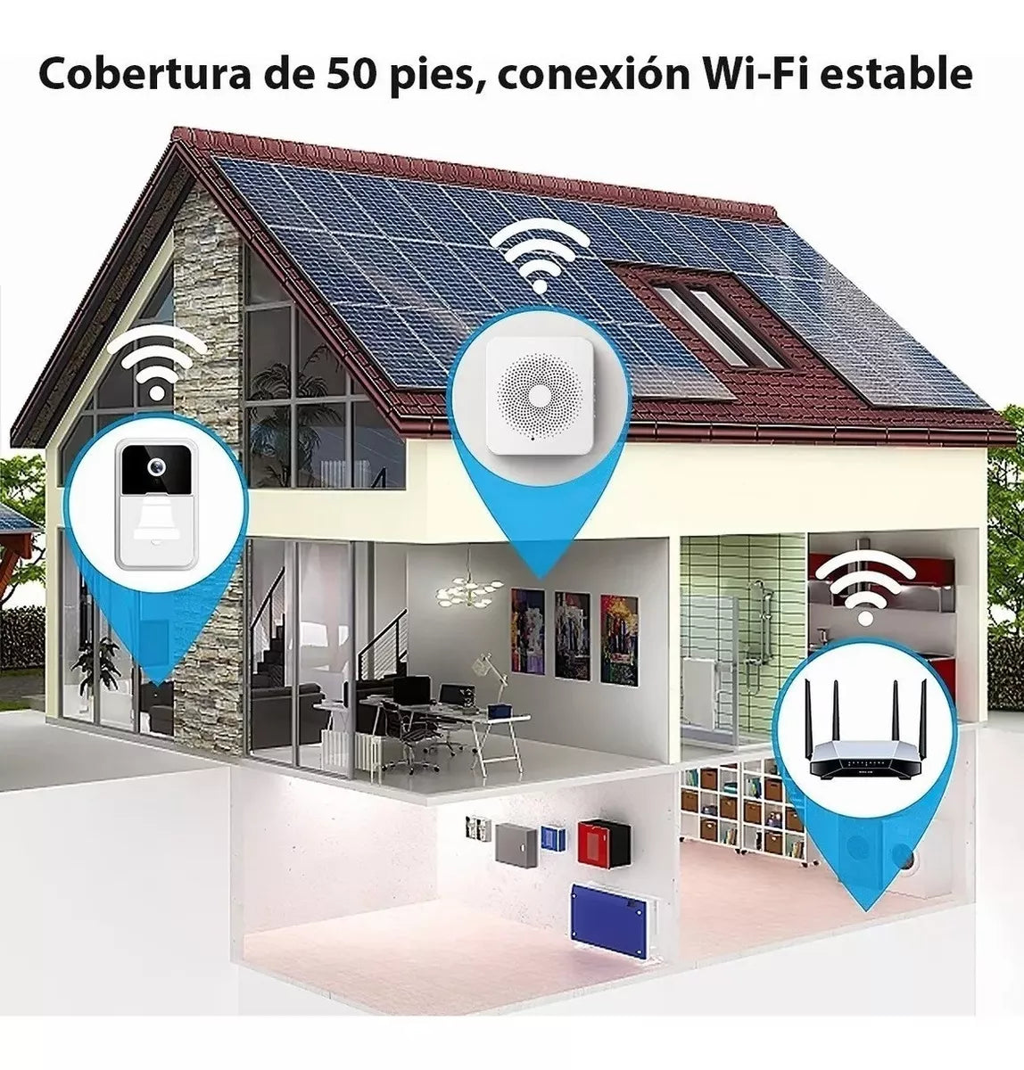 Smart Home Wifi Video Doorbell Con Detector De Movimiento M6 - Metacompras