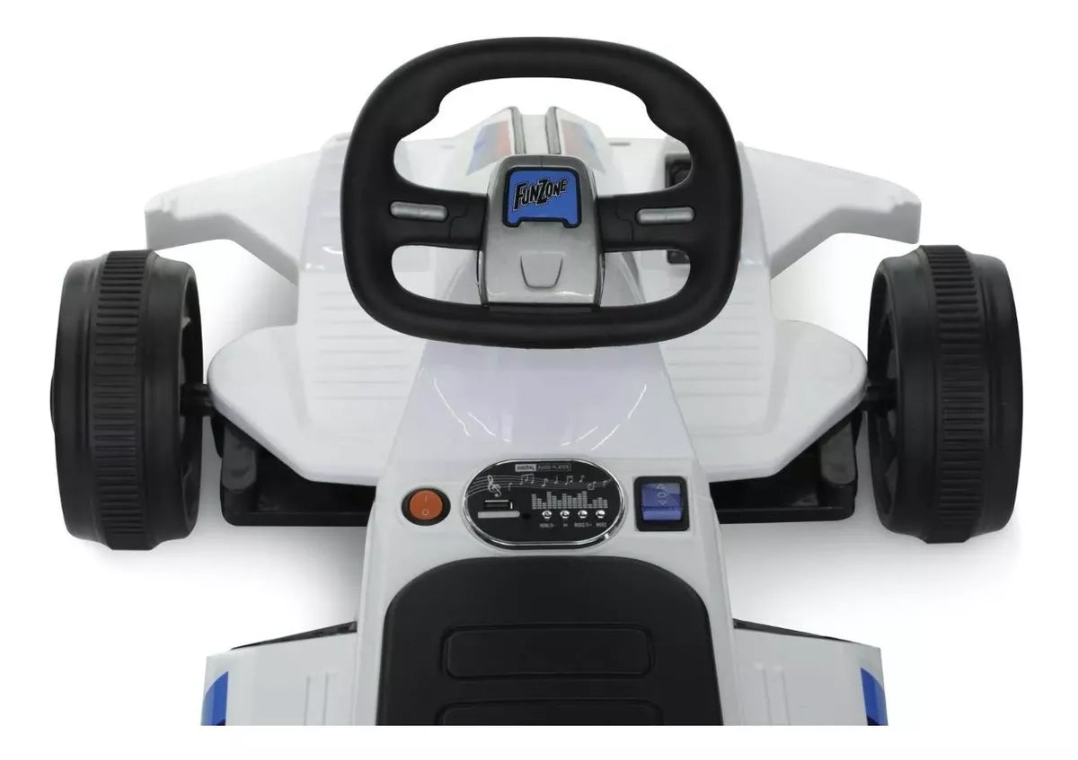 Montable Eléctrico Mini Go Kart F1 Blanco,mp3, Usb 12v