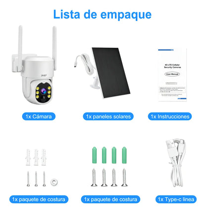 Cámara de Seguridad Wireless G2007 para Exteriores con SIM 4G