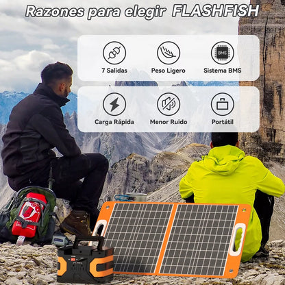 Generador Solar Eléctrico Portátil 150W - Energía Segura para Equipos en Cualquier Lugar