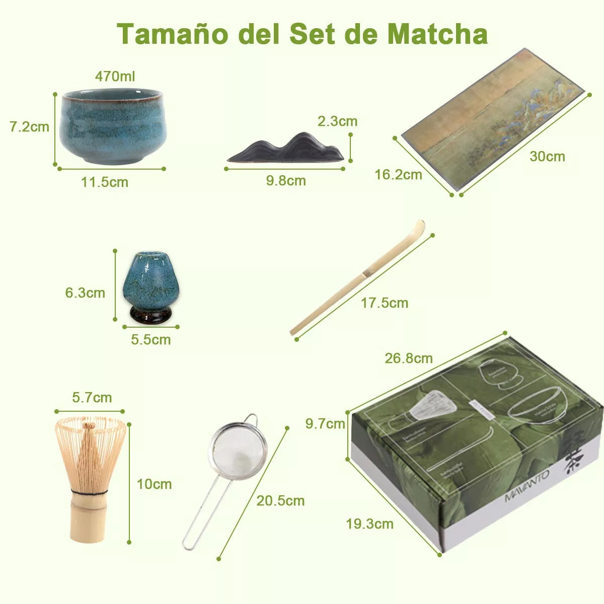 Set Completo de Té Matcha Japonés con Batidor y Tazón – Experiencia Ceremonial Auténtica - Metacompras