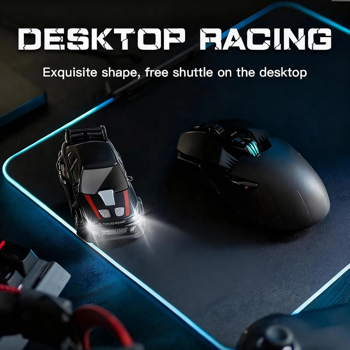 Mini Auto RC Drift 1:64 4WD con Luz LED - Diversión Compacta y Ágil