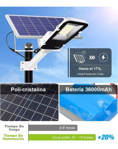 Lámpara Led Solar Luminaria Suburbana Alumbrado Publico 200w - Metacompras