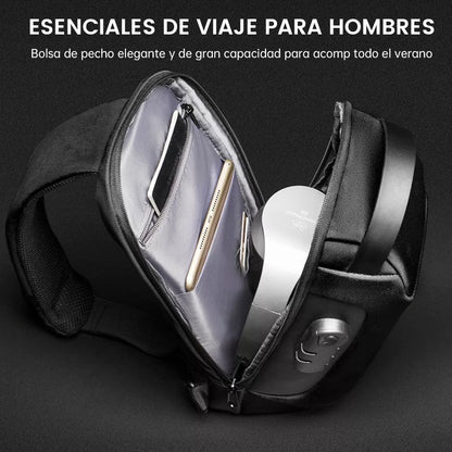 Bolso Bandoler De Pech Para Hom Con Puert De Carga Usb - Metacompras