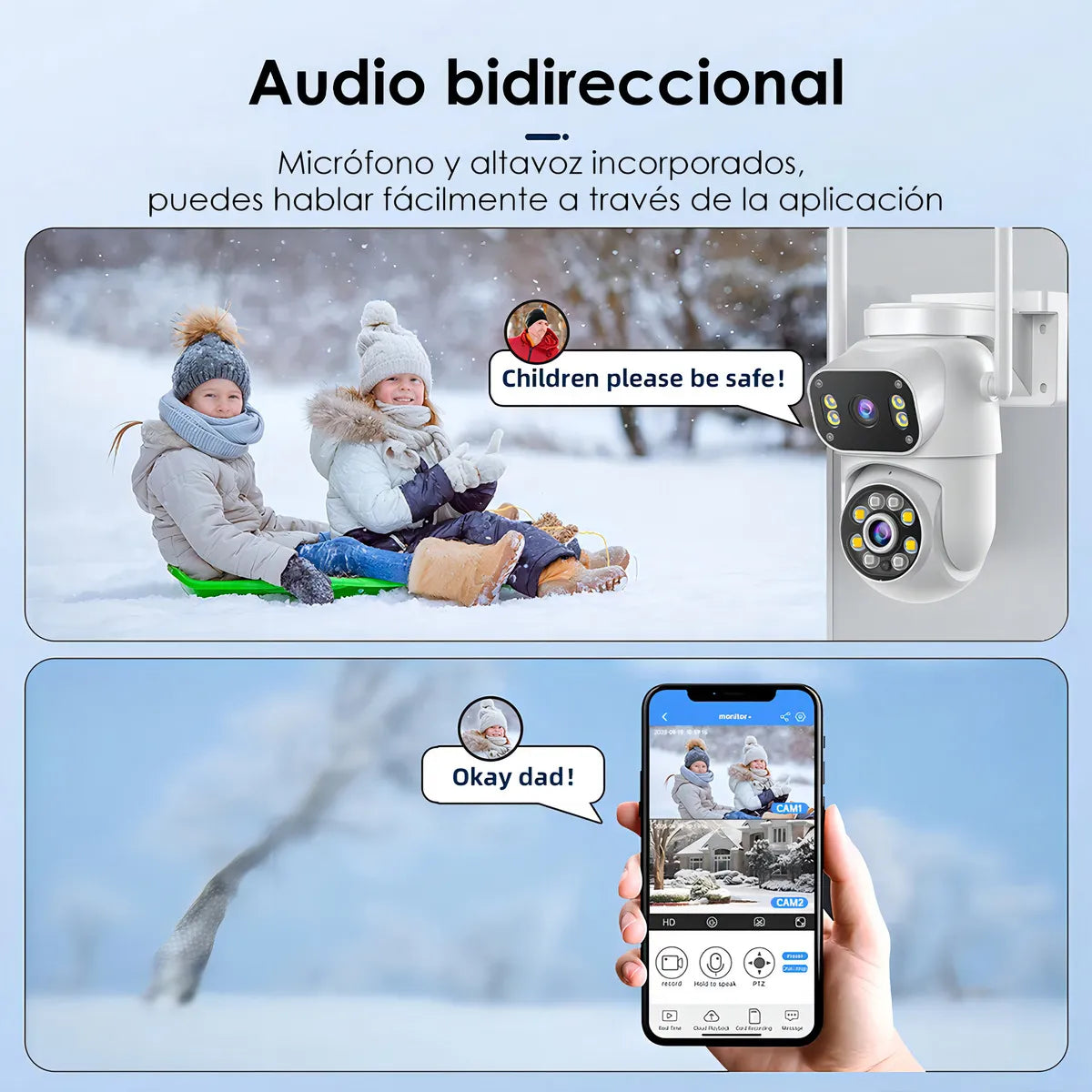 Cámara de Vigilancia Exterior Mara MVPsmart DQ8 8MP 360° PTZ WiFi Full HD