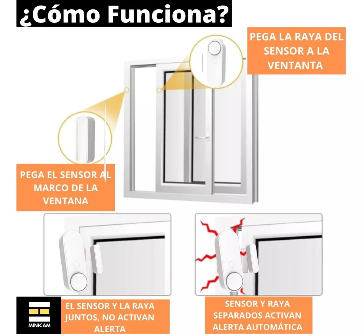 Sensor Puerta-ventana Wifi Con Alarma Sonora Inalámbrico - Metacompras