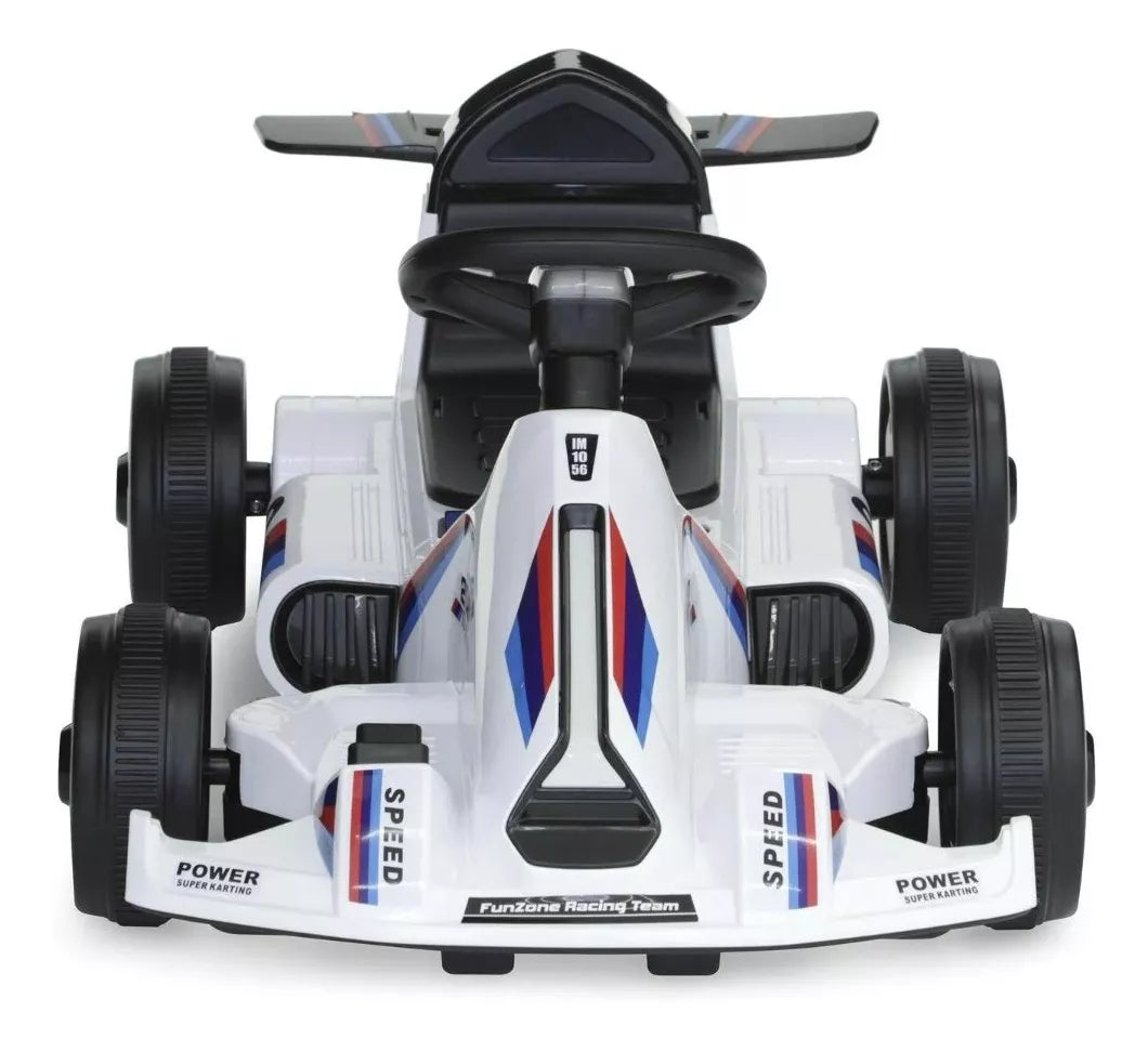 Montable El ctrico Mini Go Kart F1 Blanco mp3 Usb 12v Metacompras