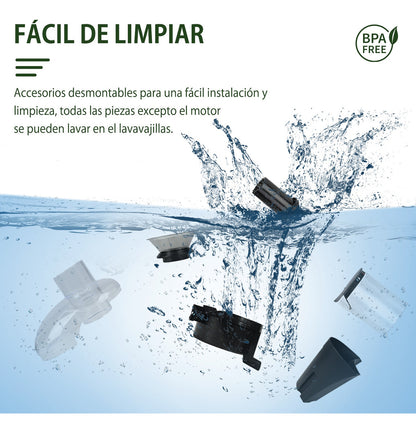 Extractor de Jugos 2L de Alta Velocidad con Cuchillas de Acero Inoxidable