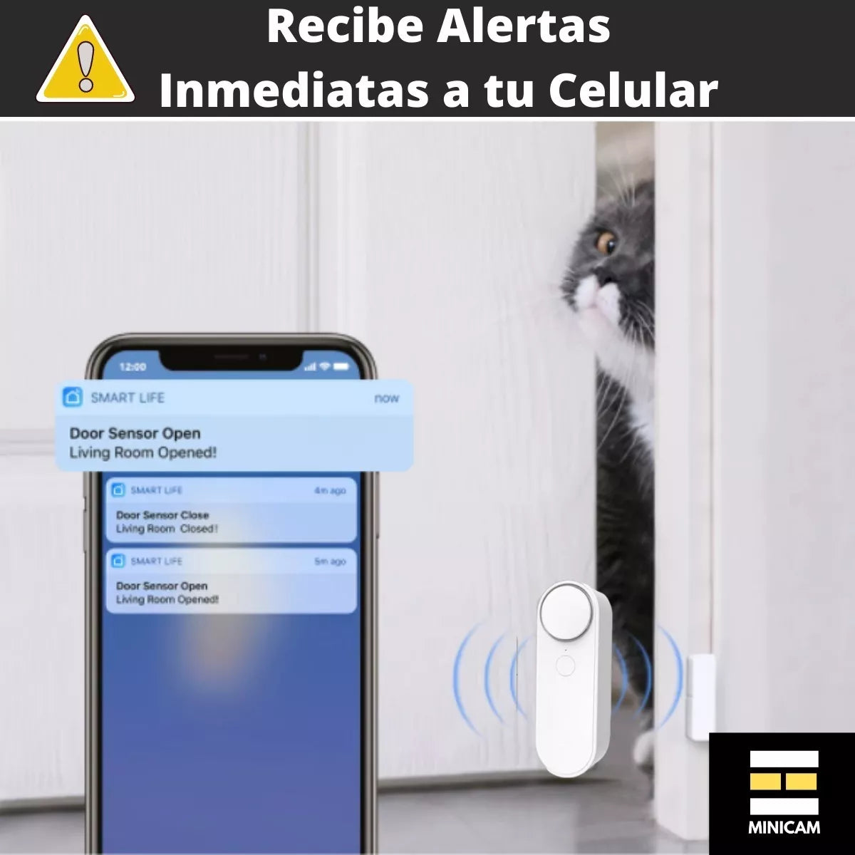 Sensor Puerta-ventana Wifi Con Alarma Sonora Inalámbrico - Metacompras